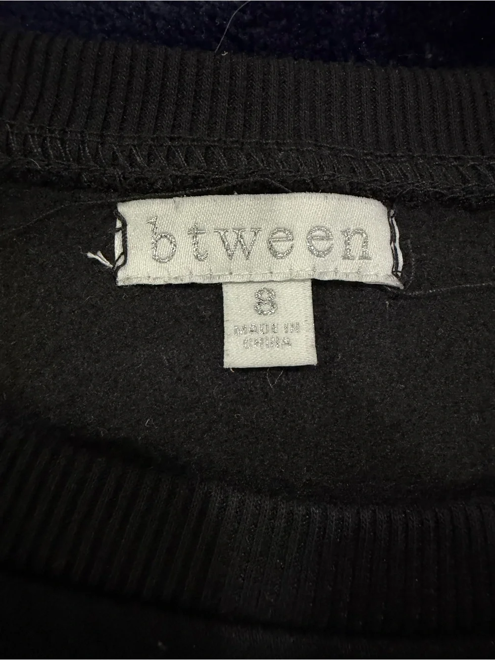 btween Black Kids Sweatshirt & Jogger Set with Pink and Cream 'XOXO' Patches - Picture 7 of 7
